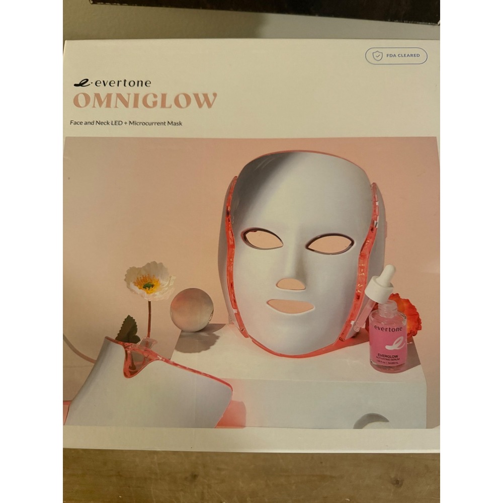 Evertone OmniGlow Face and‎ Neck LED + Microcurrent Mask 7 Color FDA Cleared